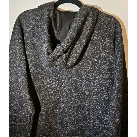 Thread & Supply Women’s Quarter Button Up Black/Gray Pockets Hoodie - XLarge - Picture 8 of 10